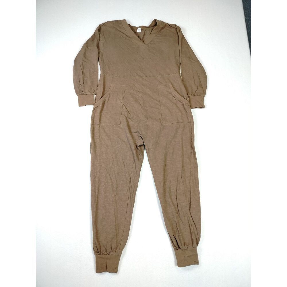 Anrabess Jumpsuit Woman's XS Brown Minimalist Classiccore Normcore Basic Y2K